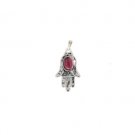 Pendant with a Hamsa and Filigree in Metal