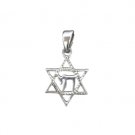 1.8 cm sterling silver pendant with Star of David