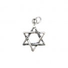 1.8 Centimeter Sterling Silver Pendant with a Star of David