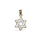 Swirling Star of David Necklace Pendant