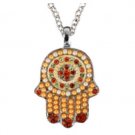 Yair Emanuel Small Hamsa Necklace in Gold