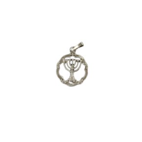 Metal Pendant with Menorah