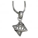 Rhodium Merkava Pendant and Chain