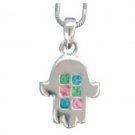 Hamsa Pendant with a Chain Necklace in Metal