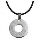 Stainless Steel Pendant with engraved Sh'ma