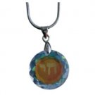 Silver-Colored Rhodium Pendant with ""Chai"" Symbol 
