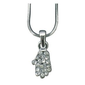 Studded Hamsa Necklace