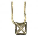 Golden-colored Rhodium Merkava Pendant with a Golden Chain