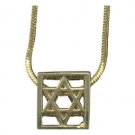 Rhodium Magen David Pendant in Gold Tones