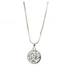 1.5 Centimeter Rhodium Pendant with Sh'ma Prayer