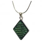2 Piece Diamond Shaped Pendant with Hebrew Writing