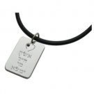 Stainless steel ""dog tag"" pendant with engraved heart