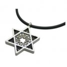 Stainless Steel Star of David Pendant with Filigrees