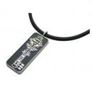 Set of 2 Stainless Steel Pendant with an Engraved Key 42