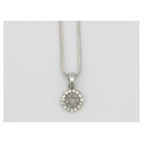 Circle Magen David Pendant with stones