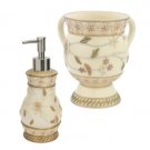 Matching set of hand washing pitcher and soap dispenser