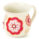 Metal Washing Cup with Bright Flowers