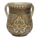 15 Centimeter Polyresin Ritual Hand Washing Cup has Hand-Painted Designs