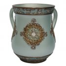15 Centimeter Ritual Hand Washing Cup with Accents in Light Blue