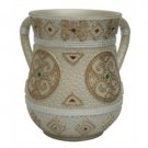 15 Centimeter Ritual Hand Washing Cup in Polyresin and Gold Accents