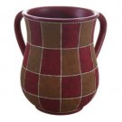 15 cm ritual hand washing pitcher in red and brown