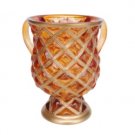 17 cm ritual hand washing cup with gold accents