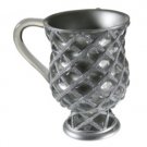 17 Centimeter Tin Washing Cup with White Diamond Pattern