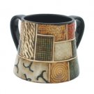 14 Centimeter Ceramic Ritual Hand Washing Cup with Bright Colors