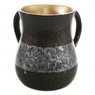 15 Centimeter Ritual Hand Washing Cup with gold paint in Polyresin