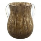 15cm Golden Polyresin Washing Cup with Wooden Moulding