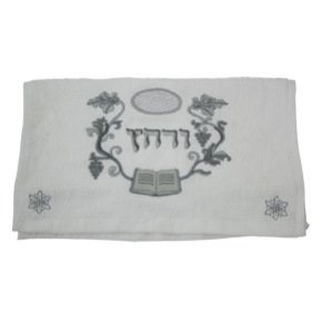 34x72 cm Passover towel with silver detail