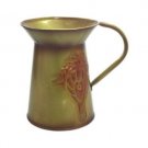 15 cm Tin Ritual Washing Cup with Red Flower Design