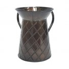 14 cm tin ritual hand washing cup in chocolate brown