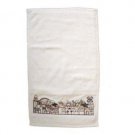 Yair Emanuel Ritual Hand Washing Towel with Embroidered Scene of Jerusalem