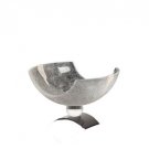 Hazorfim Round Vase in Crystal & Sterling Silver