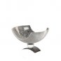 Hazorfim Round Vase in Crystal & Sterling Silver