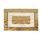 Yair Emanuel Gold Machine Embroidered Tablecloth with Pomegranates