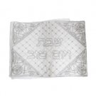 140x220cm Tablecloth with Diamond Patten and Embellished Corners