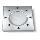 Sterling Silver Tray with Triangles and Circular Center