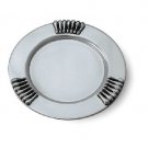 Sterling Silver Plate with Three Groups of Drops Outer Rim