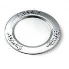 Sterling Silver Plate with Cut-Out Floral Pattern