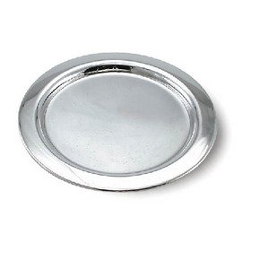 Sterling Silver Plate with Hammered Outer Rim