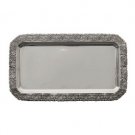 Silver Plated Rectangle Tray with Floral Design