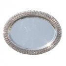 Silver Plated Small Serving Dish with Cubed Rim