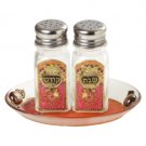 Shabbat Glass Salt and Pepper Shakers with Abstract Jerusalem