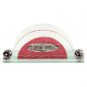 Glass Shabbat Napkin Holder of Red
