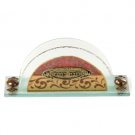 Glass Shabbat Napkin Holder of Autumn