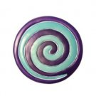 Yair Emanuel Anodized Aluminum Two Piece Trivet Set with Purple and Blue Swirl