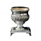 Silver Plated Salt Cellar with Base and Rug Design
