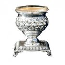 Silver Plated Salt Cellar with Base and Droplets